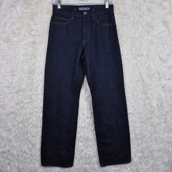 JW Anderson x Uniqlo Denim - JW Anderson x Uniqlo Indigo Straight Leg Jeans 24x31 High Rise Dark Wash Denim